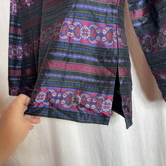 Vintage Talbots Silk Blend Paisley Button Down Blazer Women’s Sz 8 - Picture 6 of 9